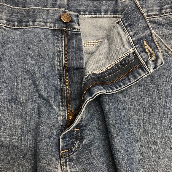 Wrangler Blue Denim Dark Wash Jeans Multiple Pockets Cargo Pants Men's Size 36 - Picture 4 of 8